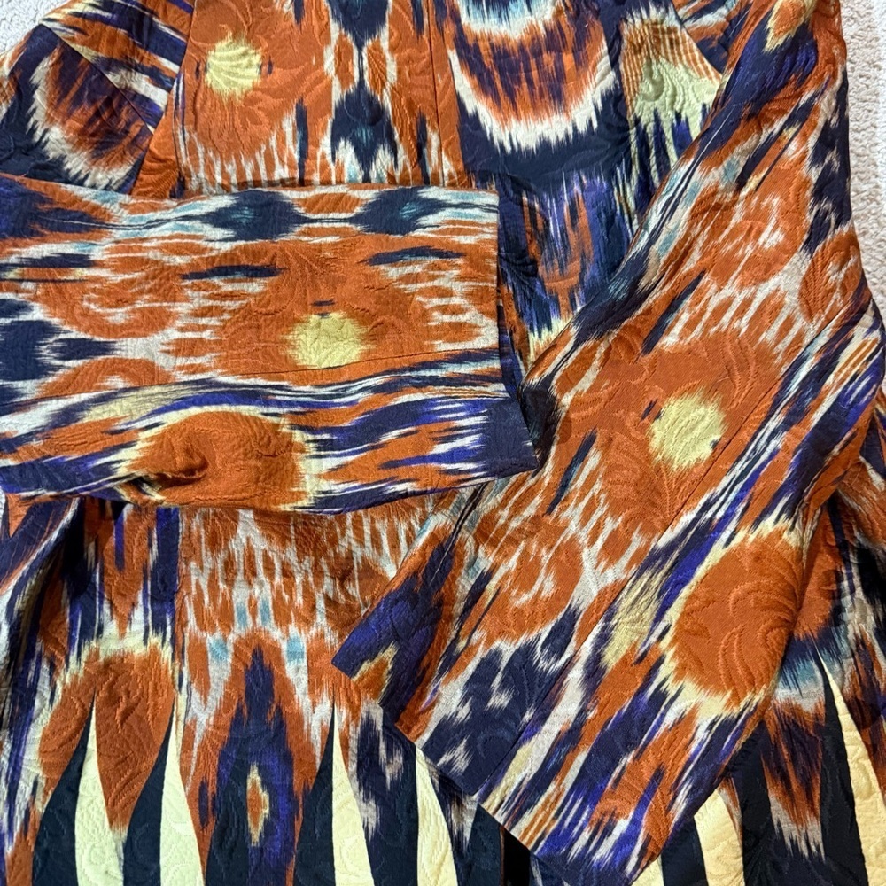Dries Van Noten Rodel Jaquard Coat in Desb Sz Small Minimalist Open Front - Picture 11 of 11